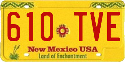 NM license plate 610TVE