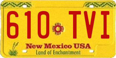 NM license plate 610TVI