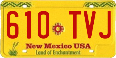 NM license plate 610TVJ