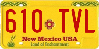 NM license plate 610TVL