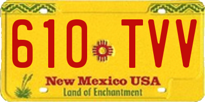NM license plate 610TVV