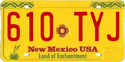 NM license plate 610TYJ