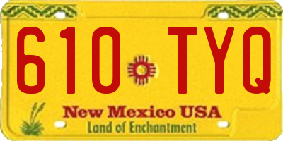 NM license plate 610TYQ