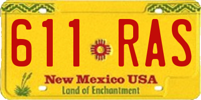NM license plate 611RAS