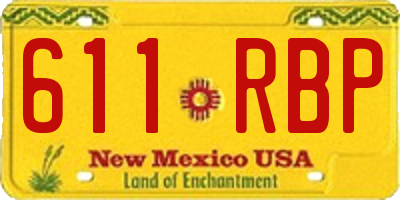 NM license plate 611RBP