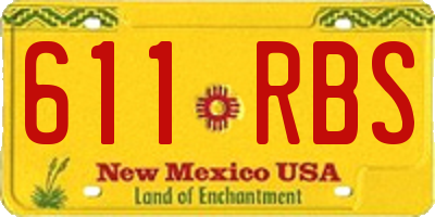 NM license plate 611RBS