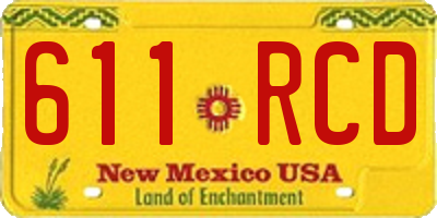 NM license plate 611RCD