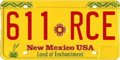 NM license plate 611RCE