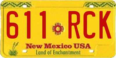 NM license plate 611RCK
