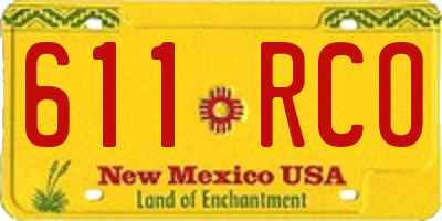 NM license plate 611RCO