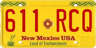 NM license plate 611RCQ
