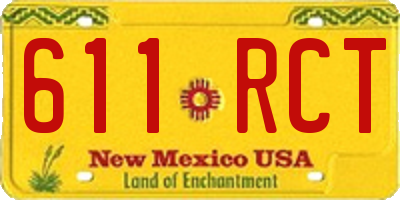 NM license plate 611RCT