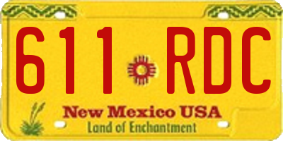 NM license plate 611RDC