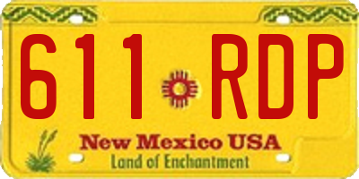 NM license plate 611RDP