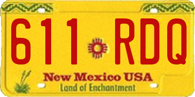 NM license plate 611RDQ