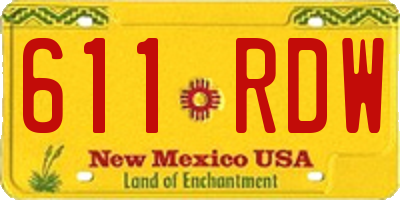 NM license plate 611RDW