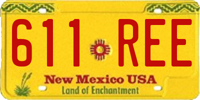 NM license plate 611REE