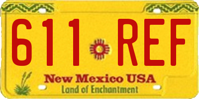 NM license plate 611REF