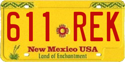 NM license plate 611REK