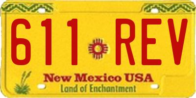 NM license plate 611REV