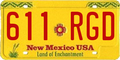 NM license plate 611RGD