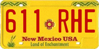 NM license plate 611RHE