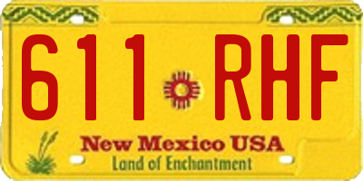 NM license plate 611RHF