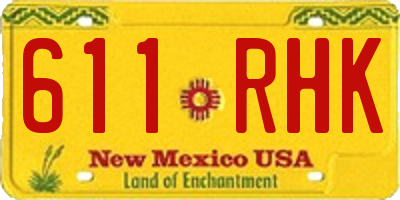 NM license plate 611RHK
