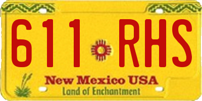 NM license plate 611RHS