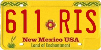 NM license plate 611RIS