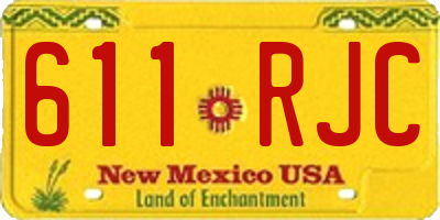 NM license plate 611RJC