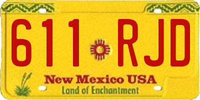 NM license plate 611RJD
