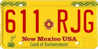NM license plate 611RJG