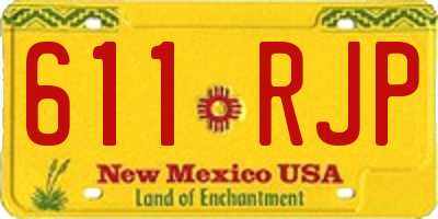NM license plate 611RJP