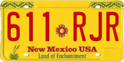 NM license plate 611RJR