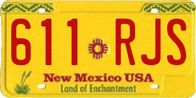 NM license plate 611RJS