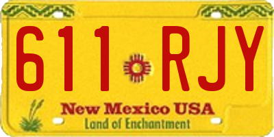 NM license plate 611RJY