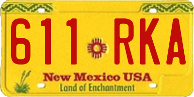 NM license plate 611RKA