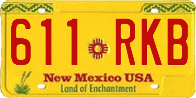NM license plate 611RKB