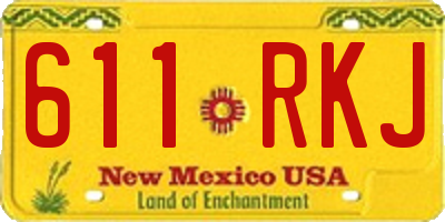 NM license plate 611RKJ
