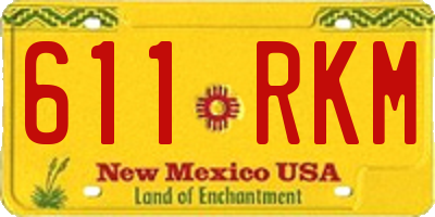 NM license plate 611RKM