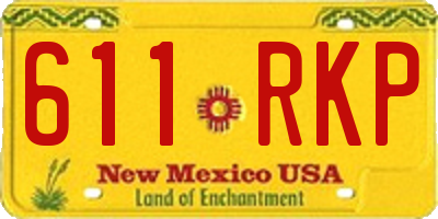 NM license plate 611RKP