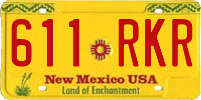 NM license plate 611RKR