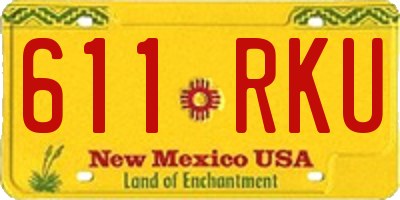 NM license plate 611RKU