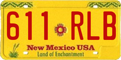 NM license plate 611RLB