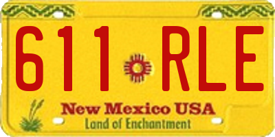 NM license plate 611RLE