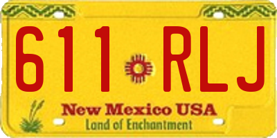NM license plate 611RLJ