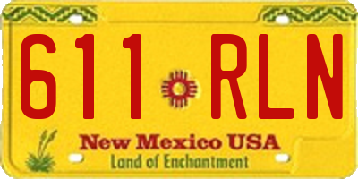 NM license plate 611RLN