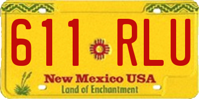 NM license plate 611RLU