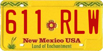 NM license plate 611RLW
